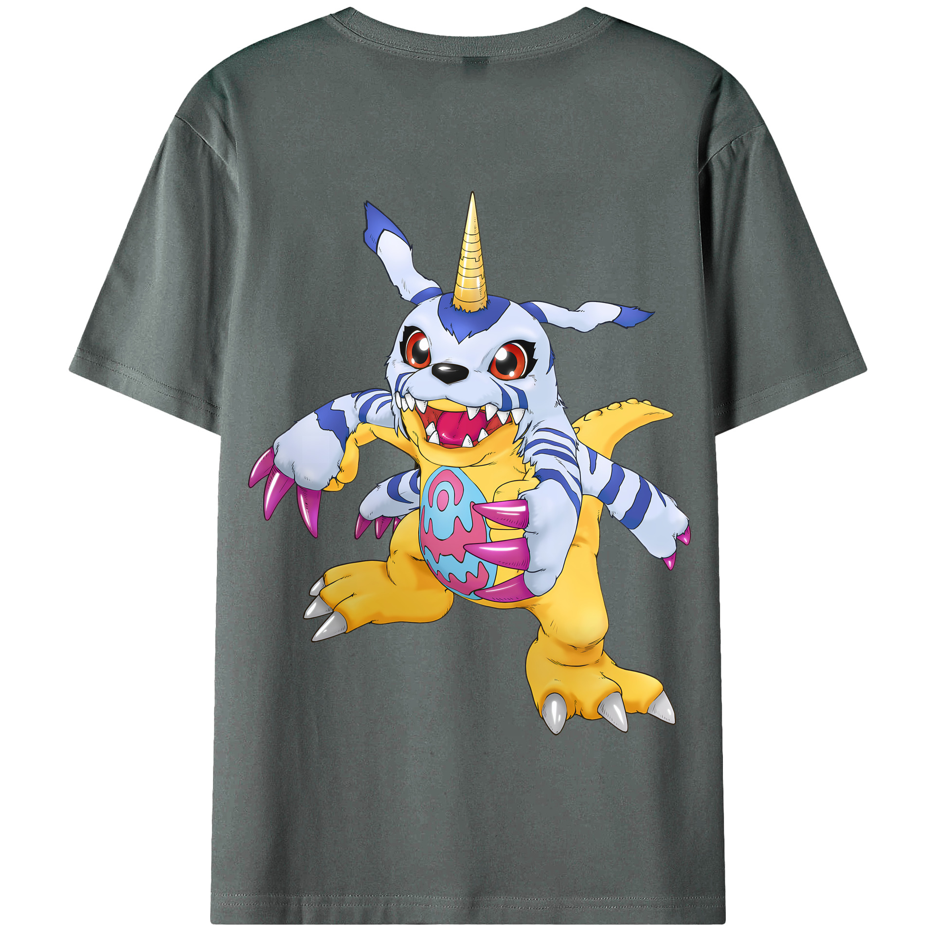 （画像用） Digimon デジタルモンスター/デジモン 綿100％半袖Tシャツ（背面プリント）